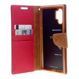 Goospery CANVAS Card Holder Fabric Folio Wallet Flip Stand Case For Galaxy A32 (6.5 inches)