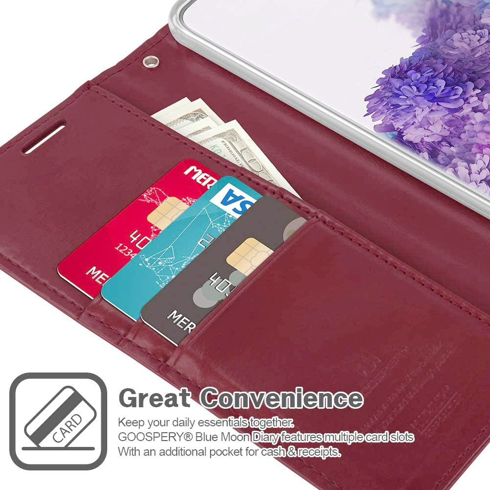 Goospery Blue Moon w/Magnet Clip Leather Wallet Folio Flip Stand Case for Galaxy S20 (6.3 inches)