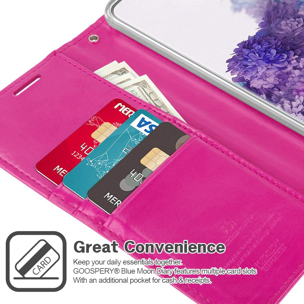 Goospery Blue Moon w/Magnet Clip Leather Wallet Folio Flip Stand Case for Galaxy S20 Plus (6.7 inches)