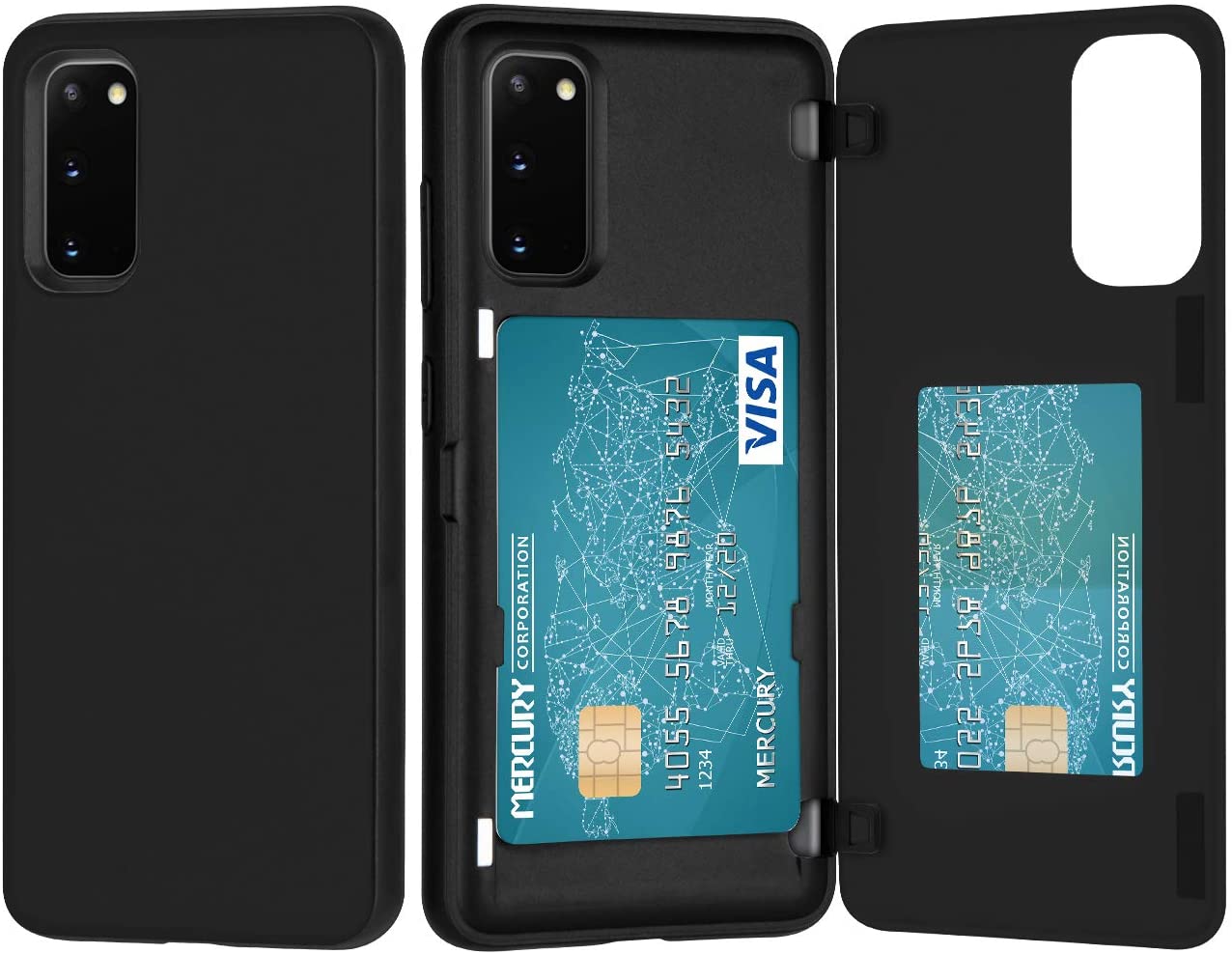 Goospery Galaxy S20 (6.3") Wallet Case with Card Holder, Protective Dual Layer Bumper Phone Case