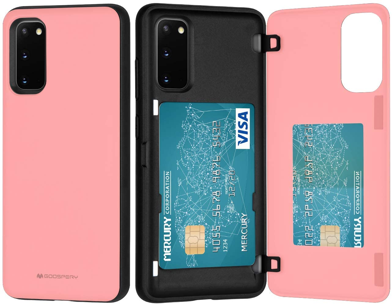 Goospery Galaxy S20 Plus (6.7") Wallet Case with Card Holder, Protective Dual Layer Bumper Phone Case