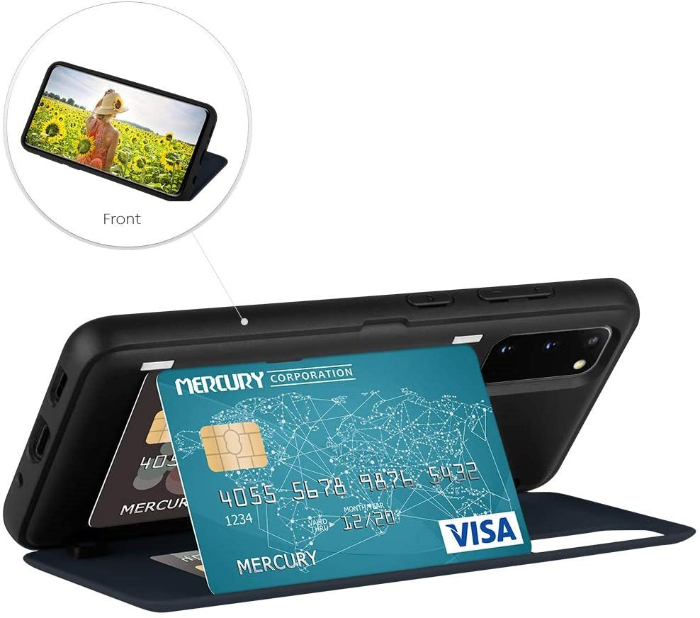 Goospery Galaxy S20 Plus (6.7") Wallet Case with Card Holder, Protective Dual Layer Bumper Phone Case