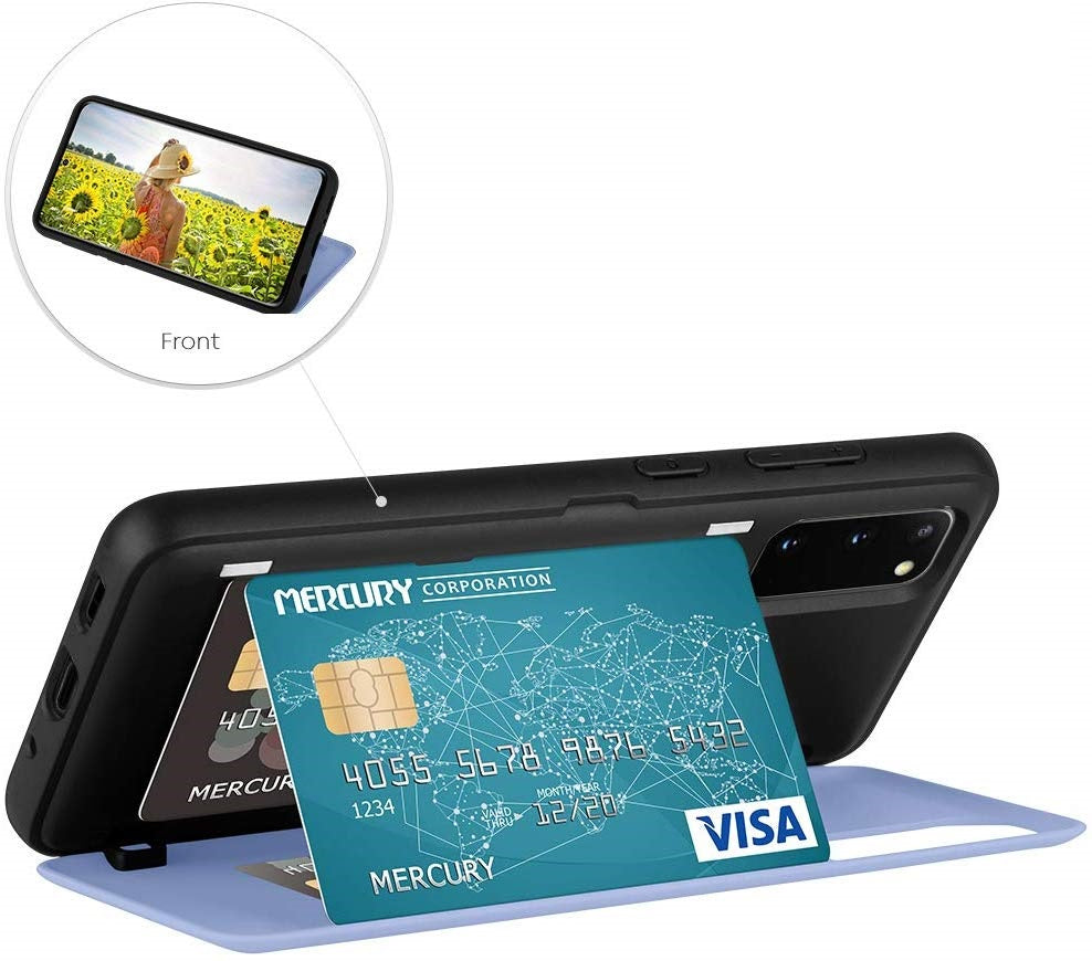 Goospery Galaxy S20 (6.3") Wallet Case with Card Holder, Protective Dual Layer Bumper Phone Case