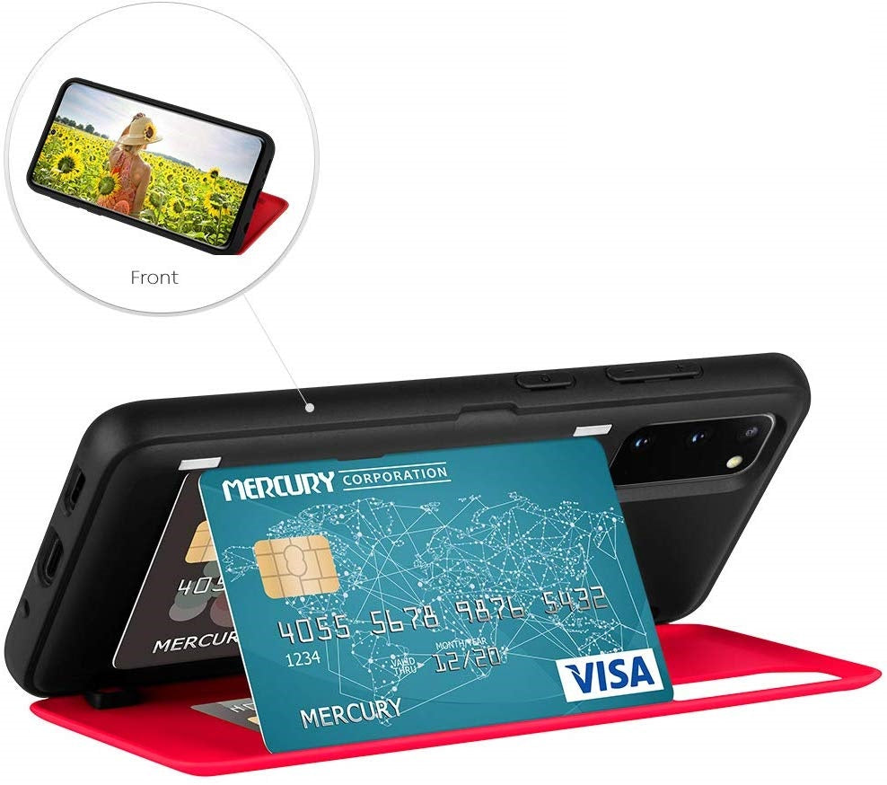 Goospery Galaxy S20 Plus (6.7") Wallet Case with Card Holder, Protective Dual Layer Bumper Phone Case