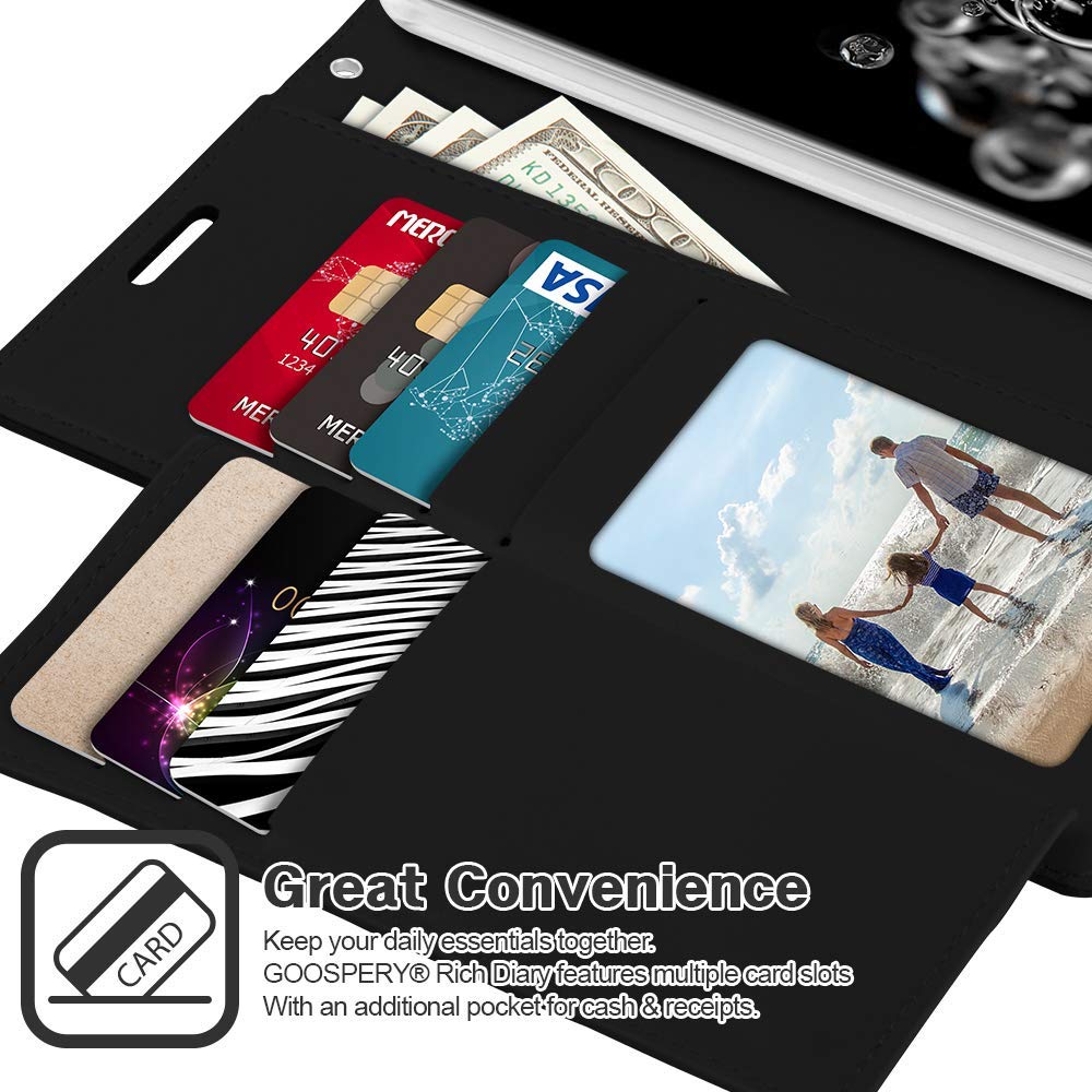 Goospery Rich Galaxy S20 Plus Wallet Case (6.7 inches) Extra Card Slots Leather Flip Cover