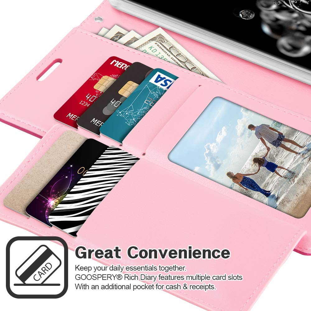 Goospery Rich Galaxy S20 Ultra Wallet Case (6.9 inches) Extra Card Slots Leather Flip Cover