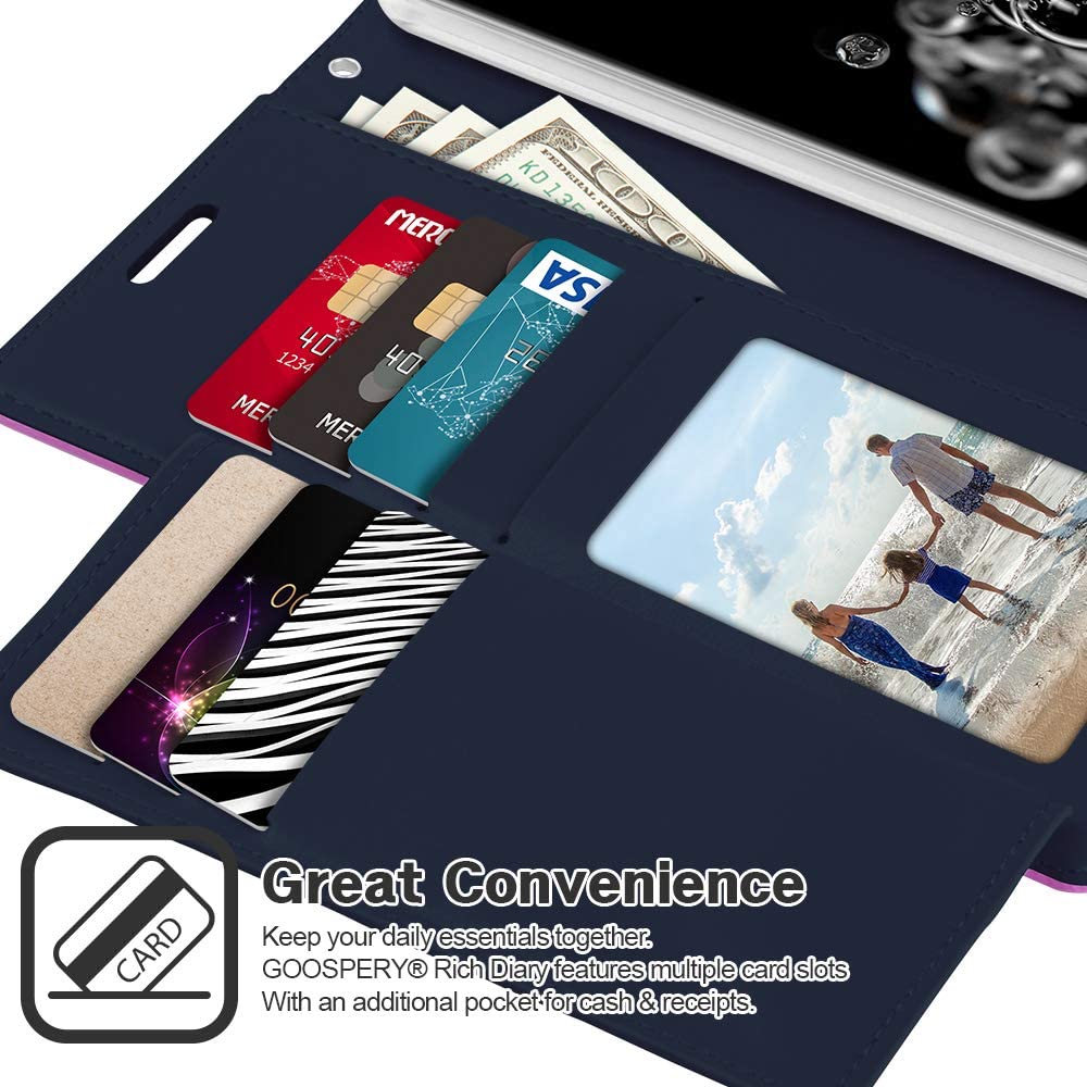 Goospery Rich Galaxy S20 Ultra Wallet Case (6.9 inches) Extra Card Slots Leather Flip Cover
