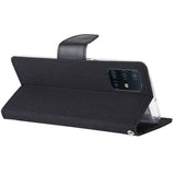 Goospery CANVAS Card Holder Fabric Folio Wallet Flip Stand Case For Galaxy A51 (6.5 inches)