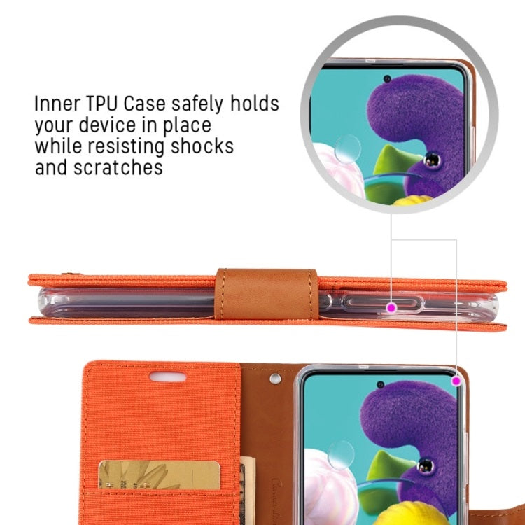 Goospery CANVAS Card Holder Fabric Folio Wallet Flip Stand Case For Galaxy S20 Plus (6.7 inches)