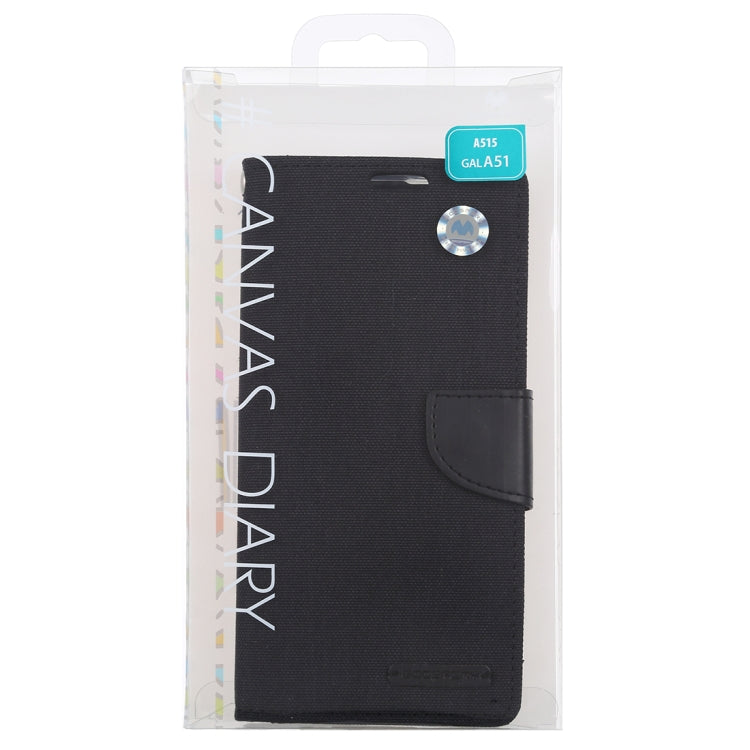 Goospery CANVAS Card Holder Fabric Folio Wallet Flip Stand Case For Galaxy A51 (6.5 inches)