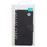 Goospery CANVAS Card Holder Fabric Folio Wallet Flip Stand Case For Galaxy A51 (6.5 inches)