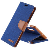 Goospery CANVAS Card Holder Fabric Folio Wallet Flip Stand Case For Galaxy A51 (6.5 inches)