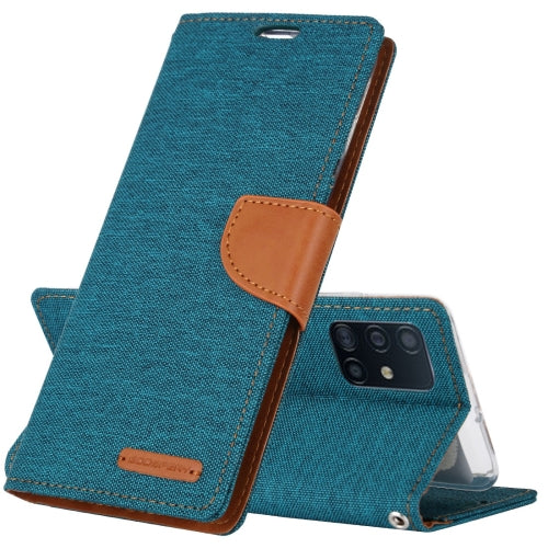 Goospery CANVAS Card Holder Fabric Folio Wallet Flip Stand Case For Galaxy A71 (6.7 inches)