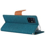 Goospery CANVAS Card Holder Fabric Folio Wallet Flip Stand Case For Galaxy A51 (6.5 inches)