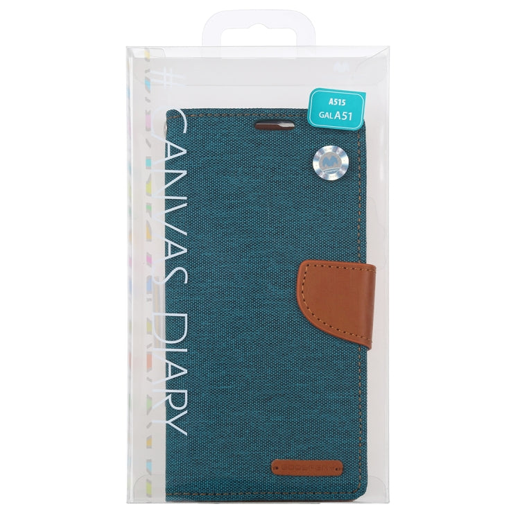Goospery CANVAS Card Holder Fabric Folio Wallet Flip Stand Case For Galaxy A51 (6.5 inches)