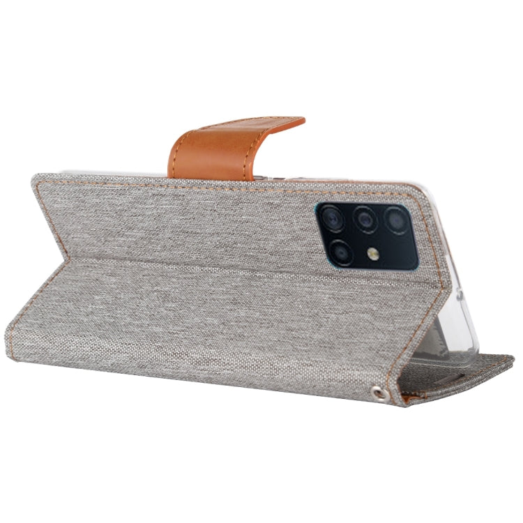 Goospery CANVAS Card Holder Fabric Folio Wallet Flip Stand Case For Galaxy A51 (6.5 inches)
