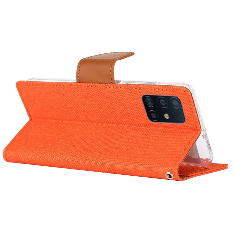 Goospery CANVAS Card Holder Fabric Folio Wallet Flip Stand Case For Galaxy A71 (6.7 inches)