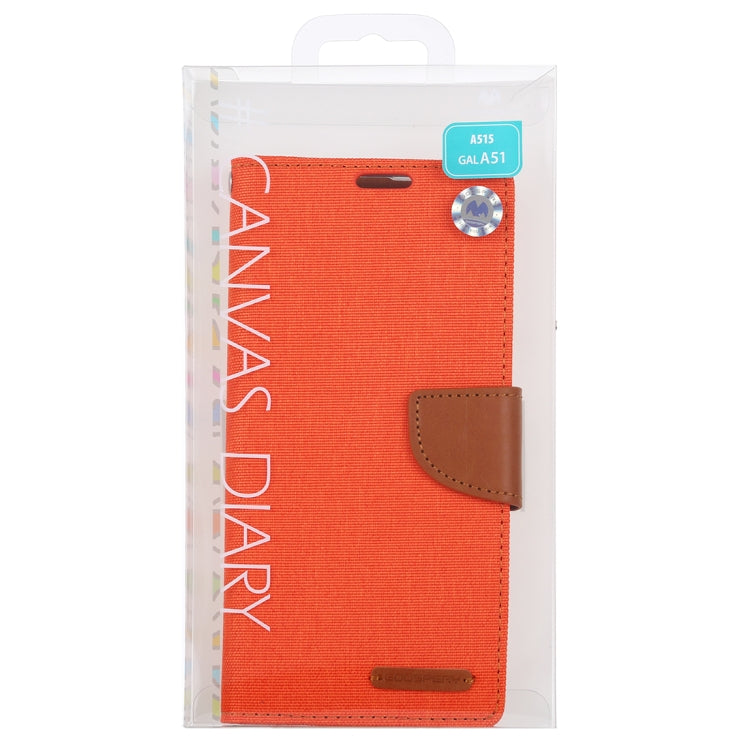 Goospery CANVAS Card Holder Fabric Folio Wallet Flip Stand Case For Galaxy A51 (6.5 inches)