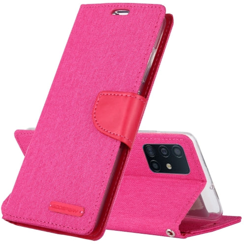Goospery CANVAS Card Holder Fabric Folio Wallet Flip Stand Case For Galaxy A51 (6.5 inches)