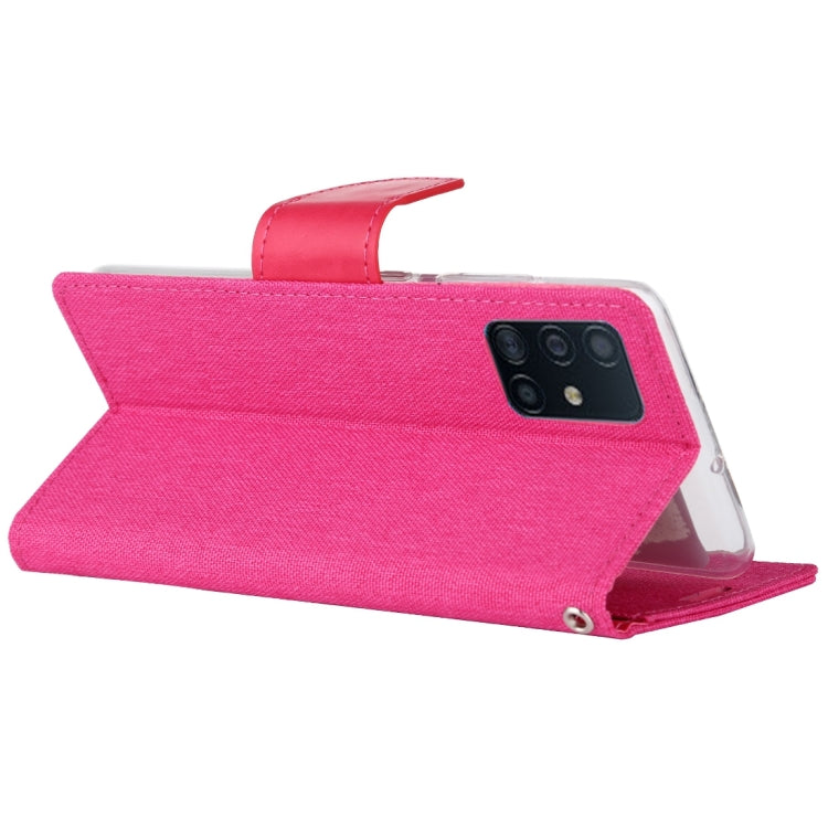 Goospery CANVAS Card Holder Fabric Folio Wallet Flip Stand Case For Galaxy A51 (6.5 inches)