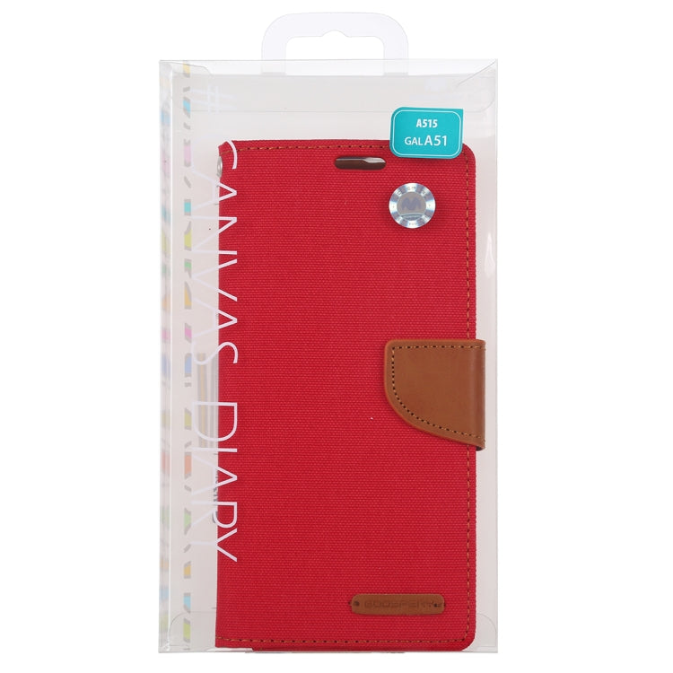 Goospery CANVAS Card Holder Fabric Folio Wallet Flip Stand Case For Galaxy A51 (6.5 inches)