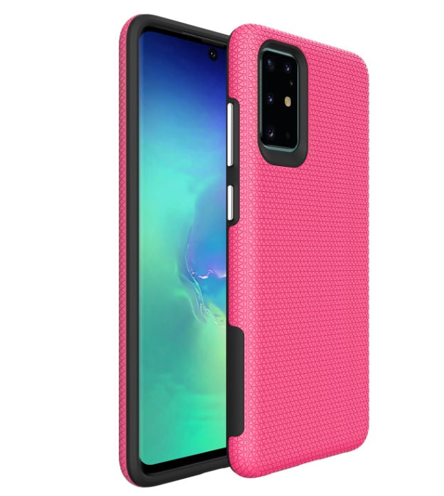 Triangle Dot PC+TPU Dual Layer Rugged Shockproof Hybrid Armor Case For Samsung S20 Plus 6.7"