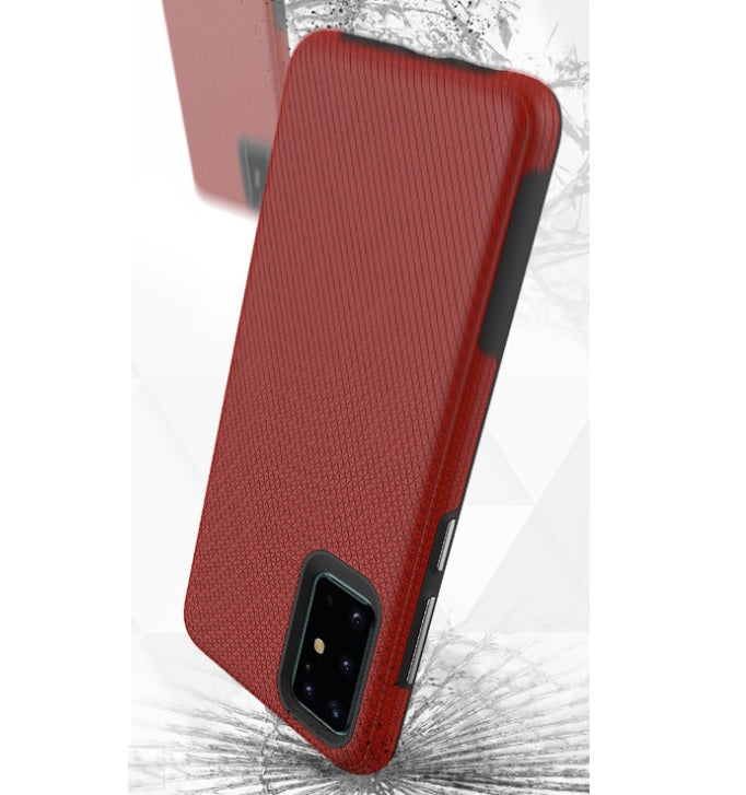Triangle Dot PC+TPU Dual Layer Rugged Shockproof Hybrid Armor Case For Samsung A51 6.5"