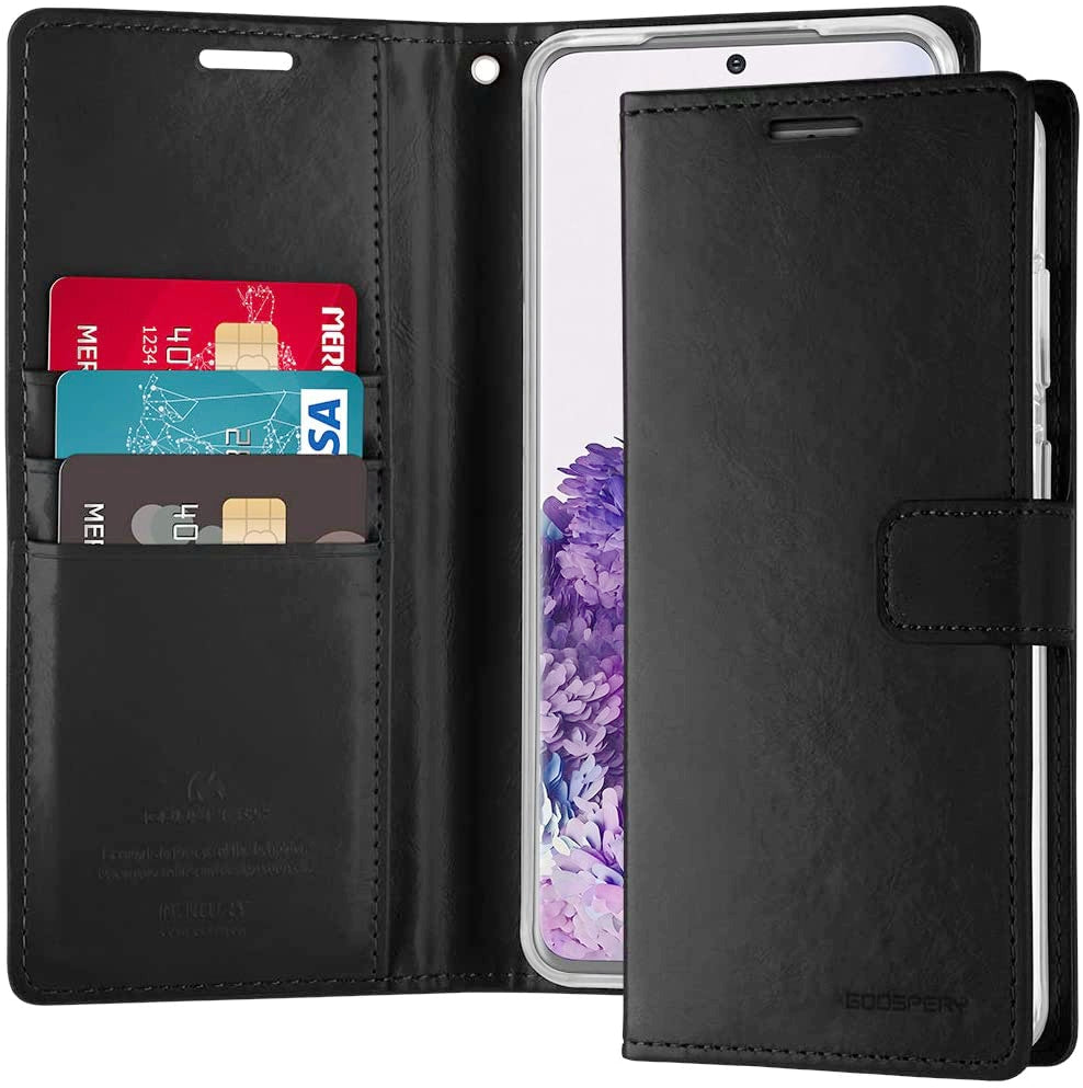 Goospery Blue Moon w/Magnet Clip Leather Wallet Folio Flip Stand Case for Galaxy A52 5G (6.5 inches)