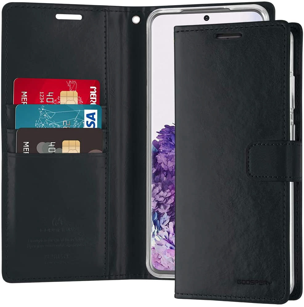 Goospery Blue Moon w/Magnet Clip Leather Wallet Folio Flip Stand Case for Galaxy A52 5G (6.5 inches)