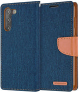 Goospery CANVAS Card Holder Fabric Folio Wallet Flip Stand Case For Galaxy S21 Plus (6.7 inches)
