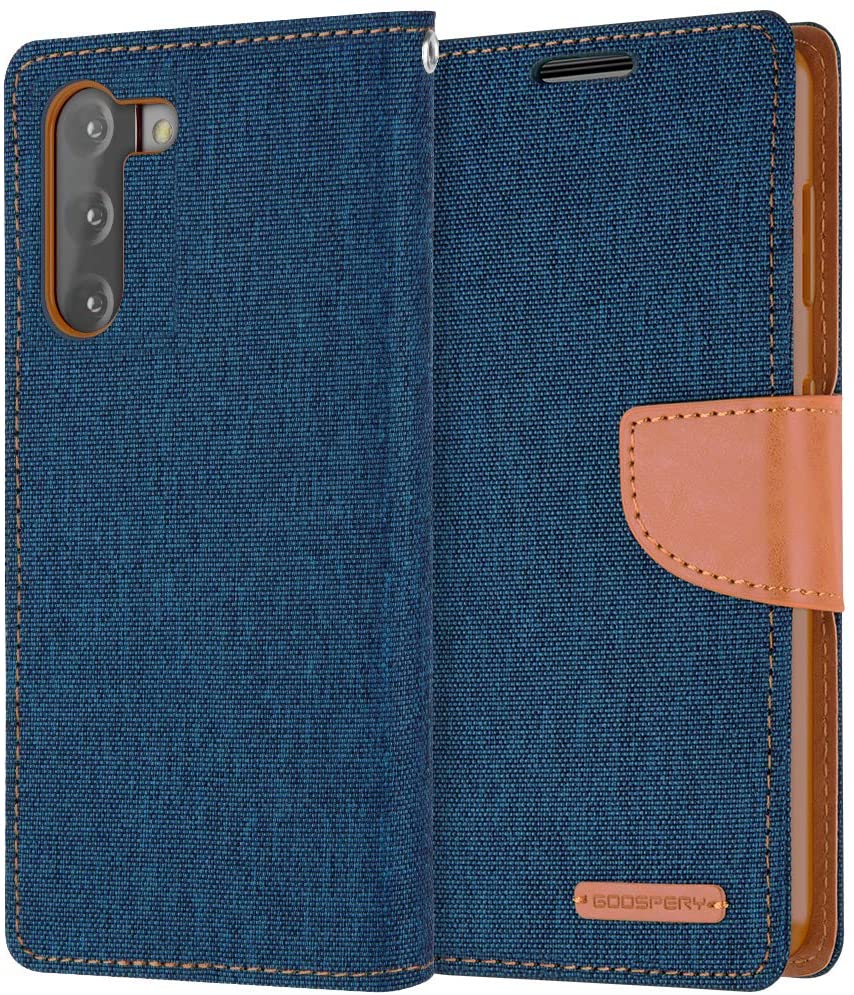 Goospery CANVAS Card Holder Fabric Folio Wallet Flip Stand Case For Galaxy S21 Plus (6.7 inches)