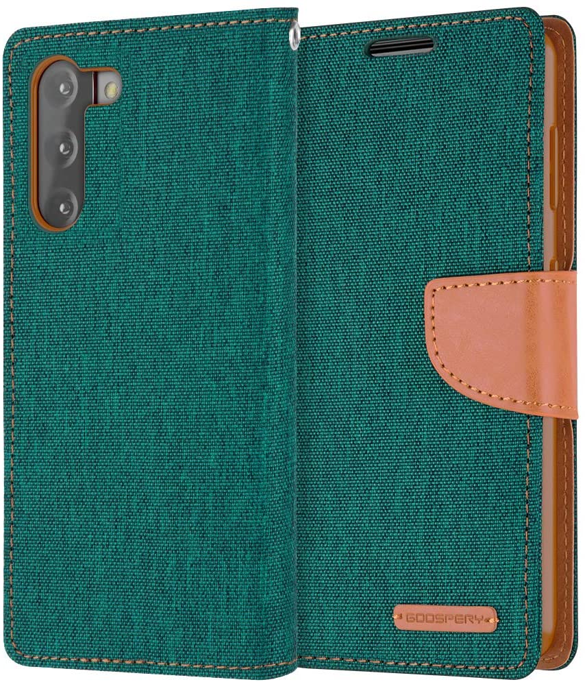 Goospery CANVAS Card Holder Fabric Folio Wallet Flip Stand Case For Galaxy S21 Plus (6.7 inches)