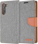 Goospery CANVAS Card Holder Fabric Folio Wallet Flip Stand Case For Galaxy S21 Plus (6.7 inches)