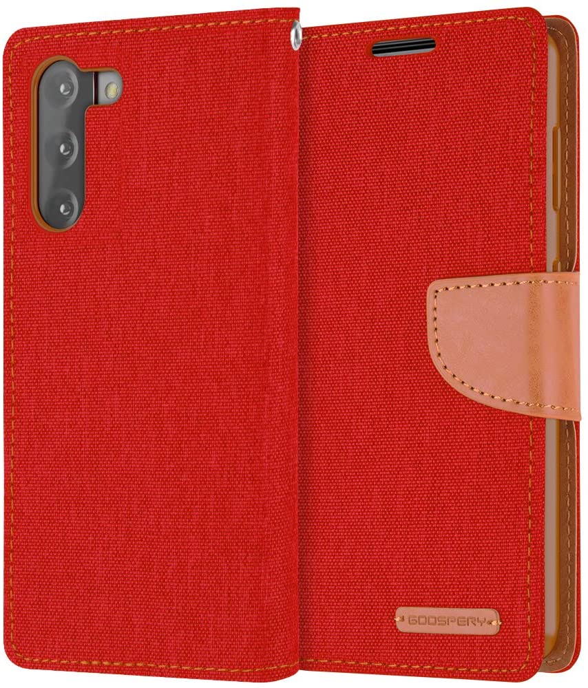 Goospery CANVAS Card Holder Fabric Folio Wallet Flip Stand Case For Galaxy S21 Plus (6.7 inches)
