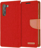 Goospery CANVAS Card Holder Fabric Folio Wallet Flip Stand Case For Galaxy S21 Plus (6.7 inches)