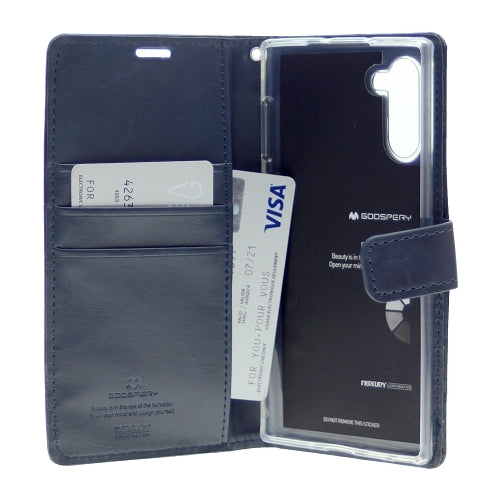Goospery Blue Moon w/Magnet Clip Leather Wallet Folio Flip Stand Case for Galaxy S21 (6.2 inches)