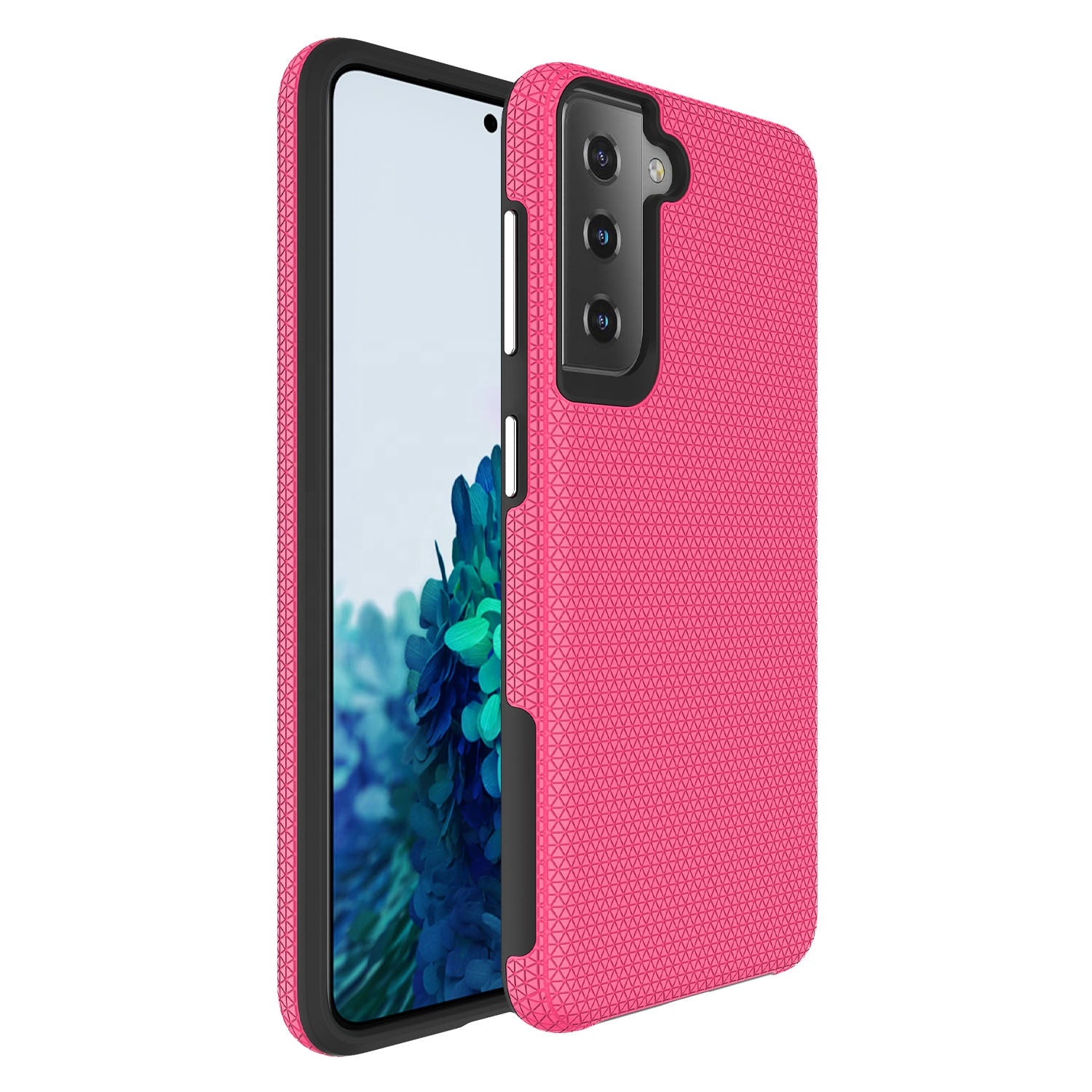 Triangle Dot PC+TPU Dual Layer Rugged Shockproof Hybrid Armor Case For Samsung S21 5G 6.2"