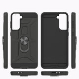 Anti-Drop Hybrid Magnetic Hard Armor Case with Ring Holder for Samsung Galaxy S21 5G 6.2"