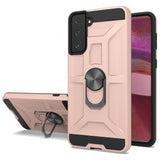 Anti-Drop Hybrid Magnetic Hard Armor Case with Ring Holder for Samsung Galaxy S21 5G 6.2"