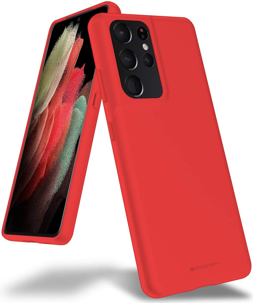 Goospery Soft Feeling Jelly Case for Galaxy S21 Ultra (6.8 inches) Silky Slim Bumper Cover