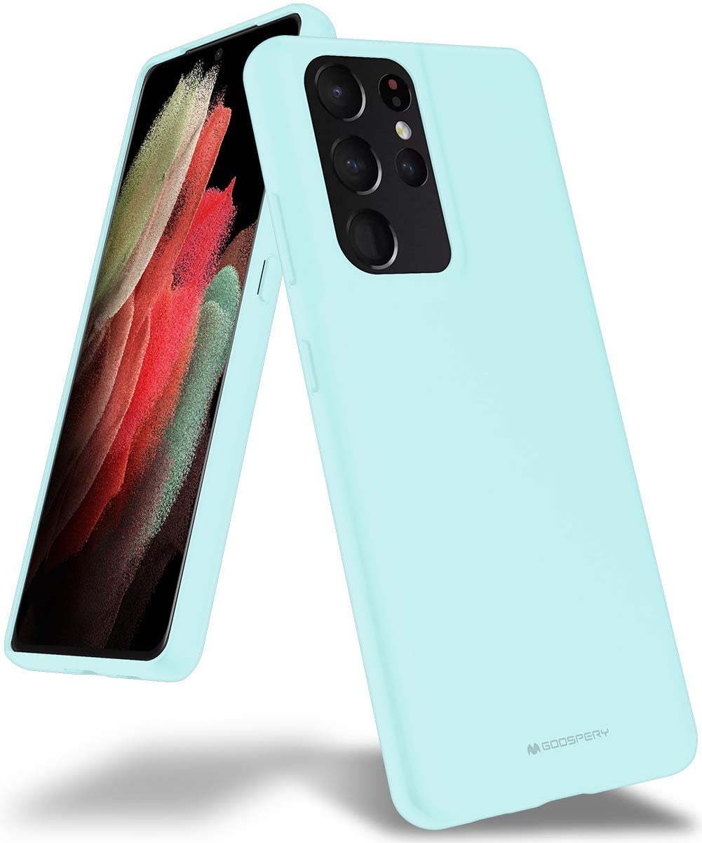 Goospery Soft Feeling Jelly Case for Galaxy S21 Ultra (6.8 inches) Silky Slim Bumper Cover