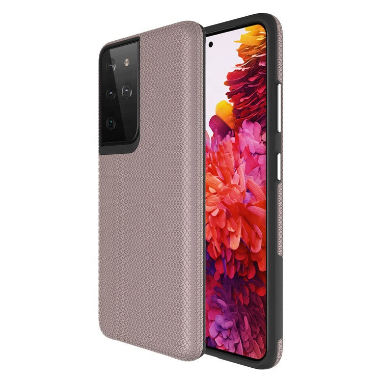 Triangle Dot PC+TPU Dual Layer Rugged Shockproof Hybrid Armor Case For Samsung S21 Ultra 5G 6.8"
