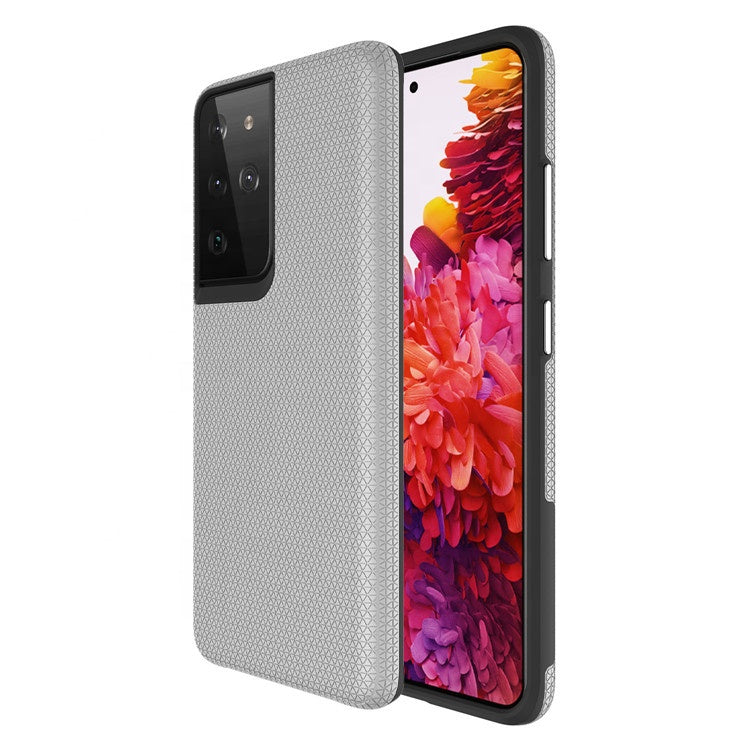 Triangle Dot PC+TPU Dual Layer Rugged Shockproof Hybrid Armor Case For Samsung S21 Ultra 5G 6.8"