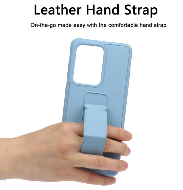 Vertical&Horizontal Kickstand Hand Wrist Strap Foldable Magnetic Stand Shockproof Protective Phone Case For Samsung S21 Ultra 6.8"