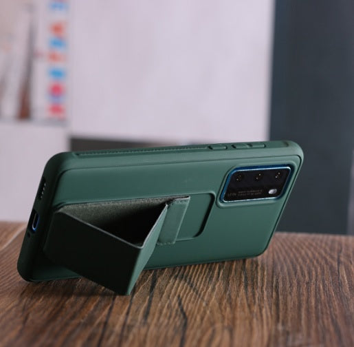 Vertical&Horizontal Kickstand Hand Wrist Strap Foldable Magnetic Stand Shockproof Protective Phone Case For Samsung S21 Ultra 6.8"