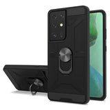 Anti-Drop Hybrid Magnetic Hard Armor Case with Ring Holder for Samsung Galaxy S21 Ultra 5G 6.8"