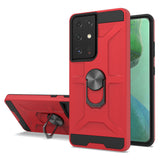 Anti-Drop Hybrid Magnetic Hard Armor Case with Ring Holder for Samsung Galaxy S21 Ultra 5G 6.8"