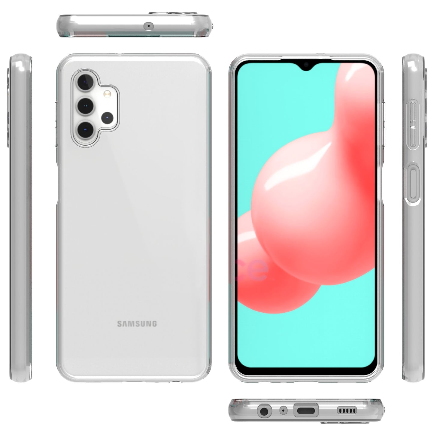 Slim Soft Gel TPU Silicone Edge Bumper Phone Cover For Samsung Galaxy A32 5G 6.5"