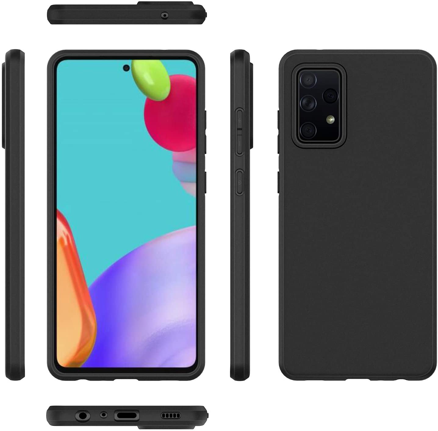 Slim Soft Gel TPU Silicone Edge Bumper Phone Cover For Samsung Galaxy A52 5G 6.5"