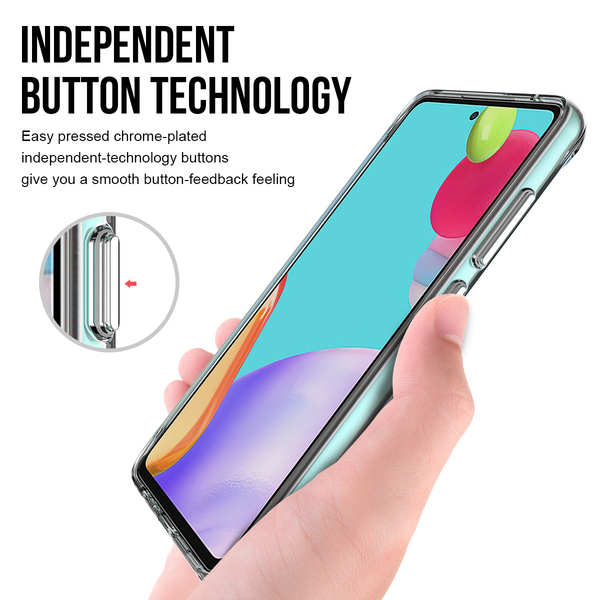 Premium Transparent Rugged Clear Shockproof SPACE Case Cover For Samsung Galaxy A52 5G 6.5"